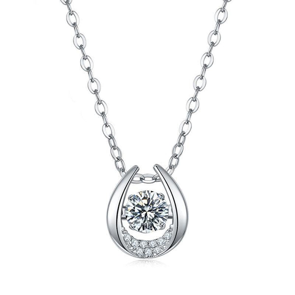 Fashion Moissanite Sterling Silver Necklace - ReadYourHeart