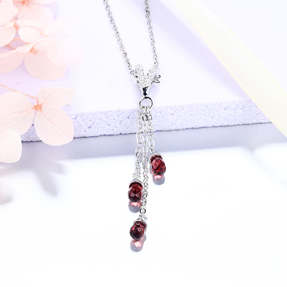 Fashion Pear Olivine Sterling Silver Necklace Pendant - ReadYourHeart