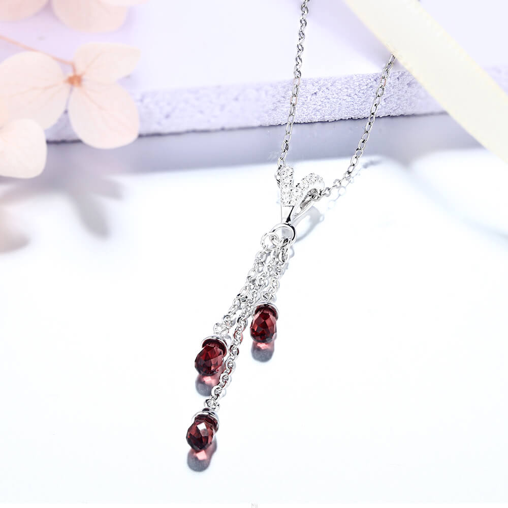Fashion Pear Olivine Sterling Silver Necklace Pendant - ReadYourHeart