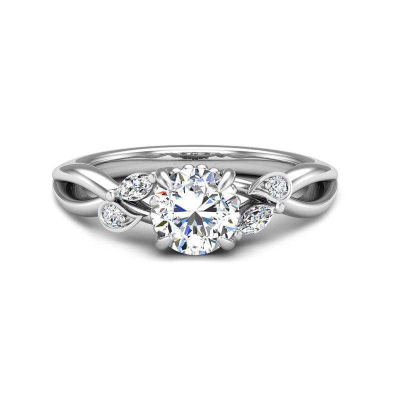 Floral Moissanite Twisted Vine Engagement Ring - ReadYourHeart