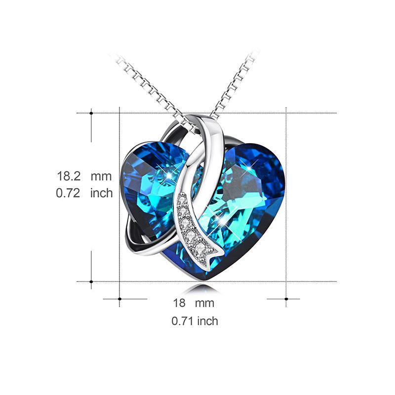Heart-Shaped Swarovski crystal sterling silver necklace - ReadYourHeart