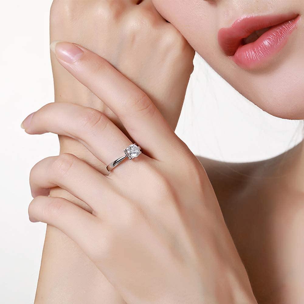 Heart Arrows Cut Moissanite Sterling Silver Ring - ReadYourHeart