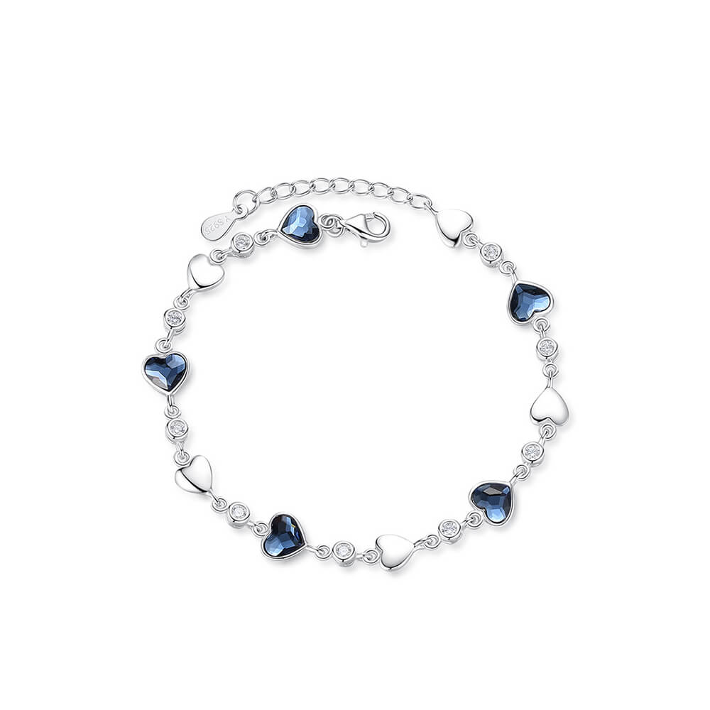 Ocean Heart Sterling Silver Bracelet - ReadYourHeart