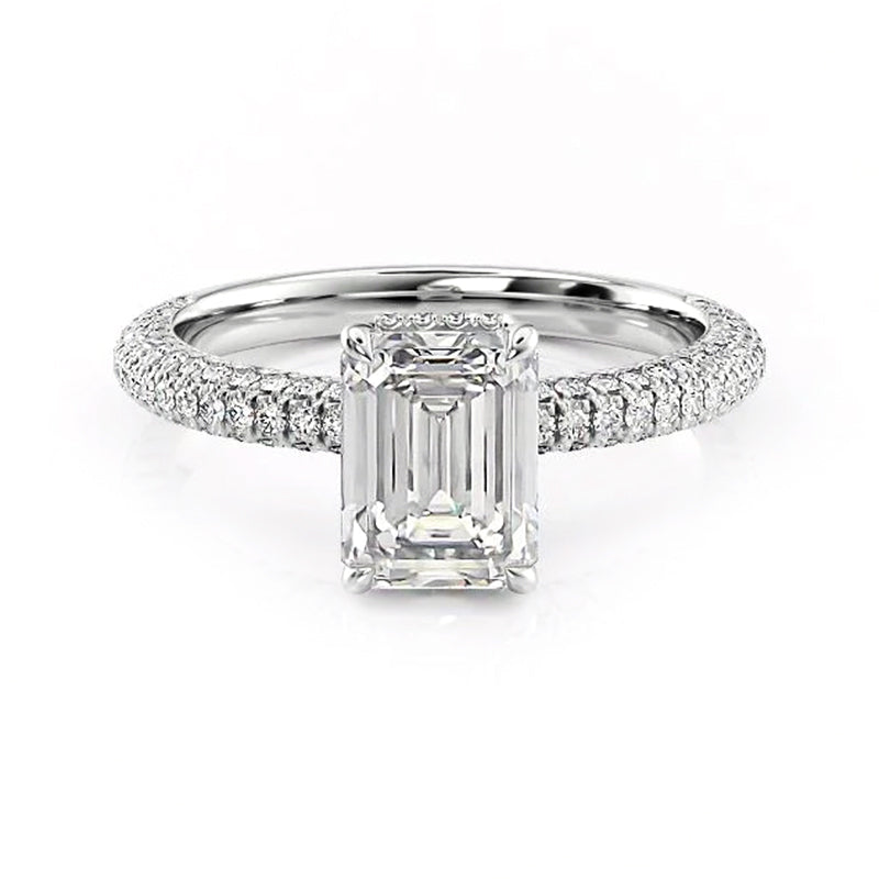 Hidden Halo Emerald Cut Moissanite Pave Engagement Ring ReadYourHeart hidden-halo-emerald-cut-moissanite-pave-engagement-ring-readyourheart