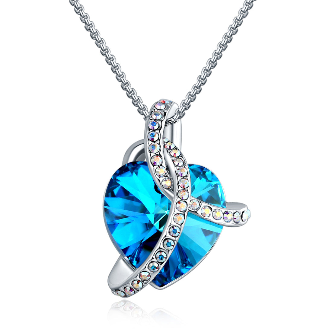 Love Heart Crystal Pave Necklace - ReadYourHeart