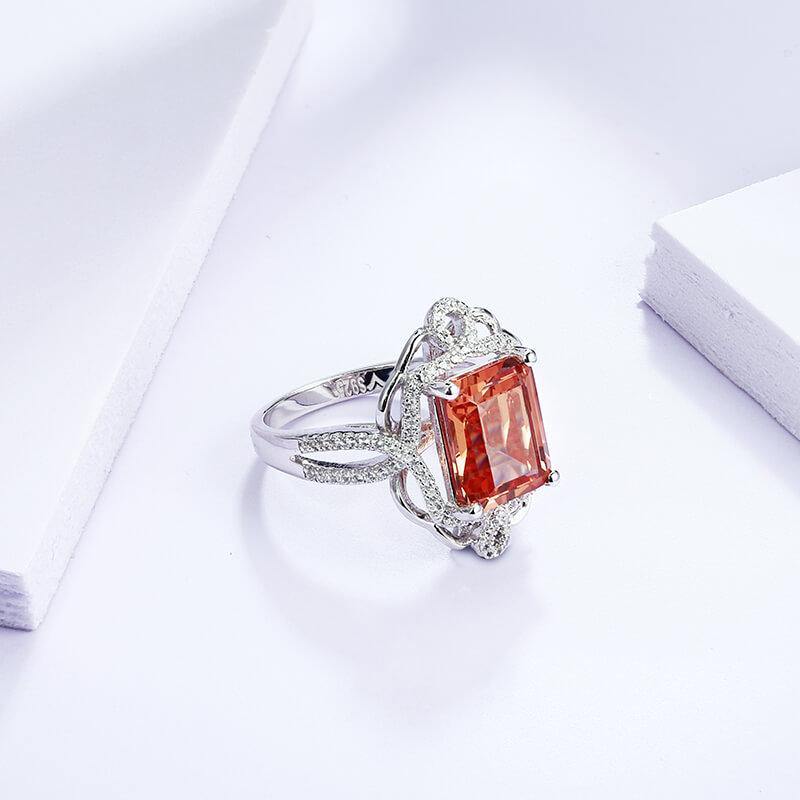 Luxury square diaspore gemstone lace sterling silver ring - ReadYourHeart,RRL-LTR19090901S-ZTN