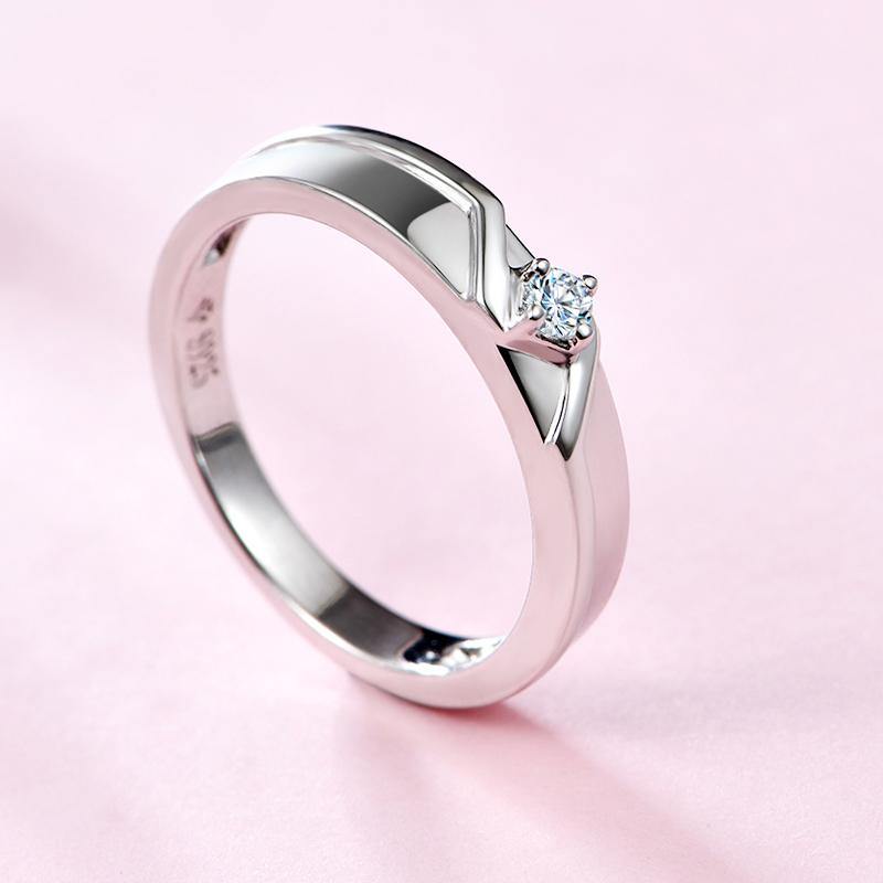Moissanite Fashion Four Prong Sterling Silver Wedding Band Ring - ReadYourHeart,RRL-LTR19092803-W,RRL-LTR19092803-M