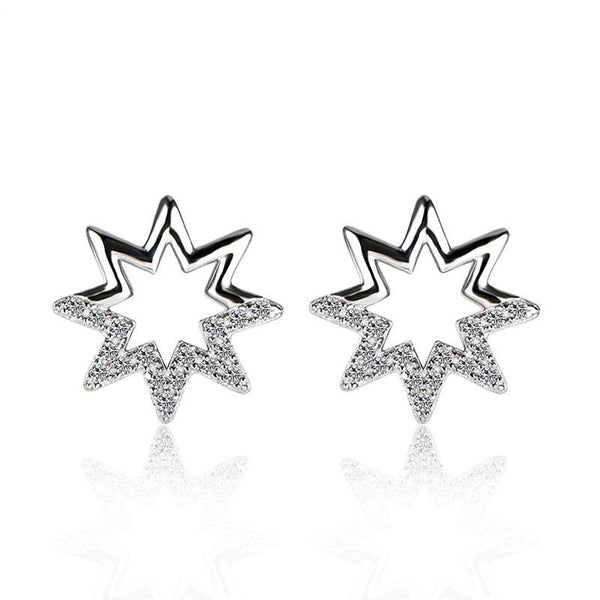 Moissanite Fashion Star Sterling Silver Earrings - ReadYourHeart