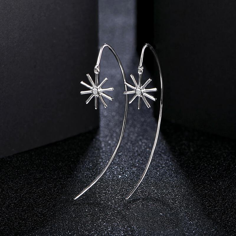 Moissanite Fashion Tassel Sterling Silver Earrings - ReadYourHeart