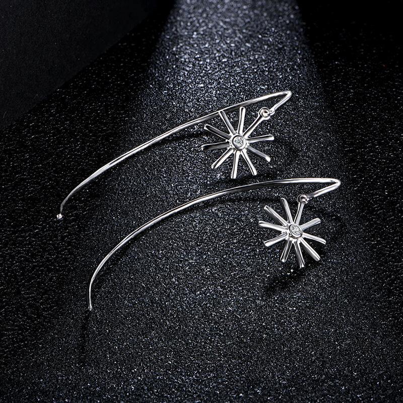 Moissanite Fashion Tassel Sterling Silver Earrings - ReadYourHeart