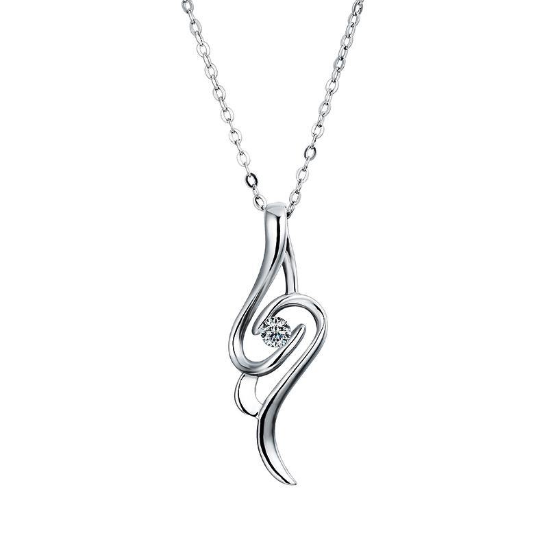 Moissanite Fashion Tassel Sterling Silver Necklace - ReadYourHeart