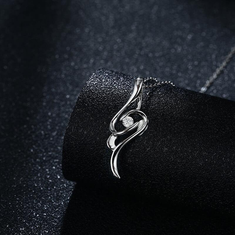 Moissanite Fashion Tassel Sterling Silver Necklace - ReadYourHeart