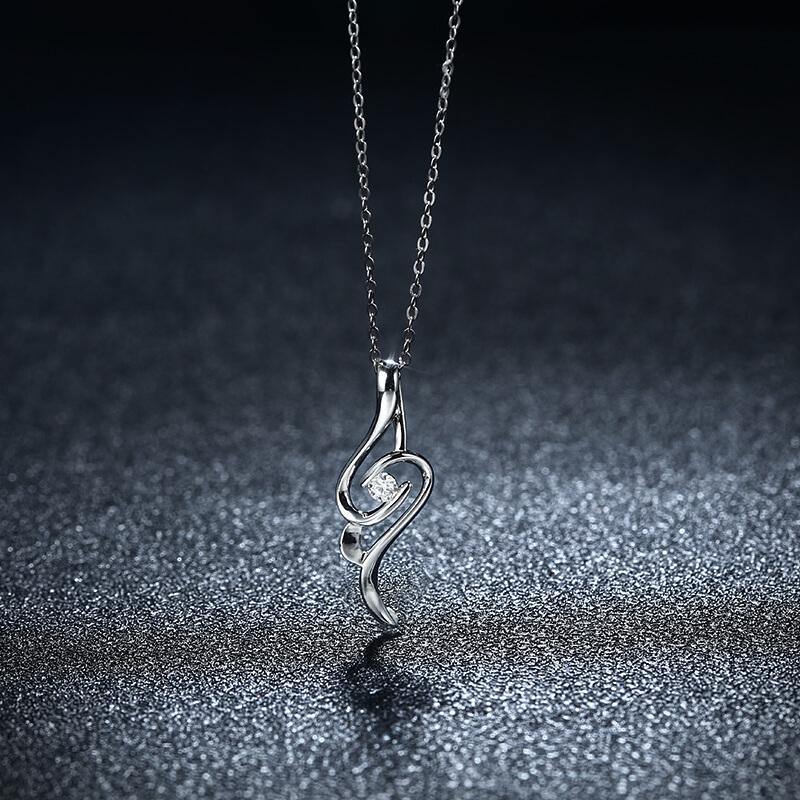 Moissanite Fashion Tassel Sterling Silver Necklace - ReadYourHeart