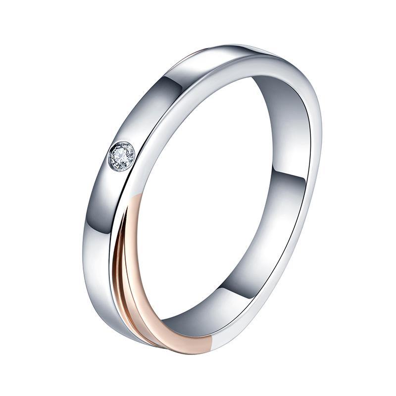 Moissanite Fashion Two Tone Eternity Sterling Silver Wedding Band Ring - ReadYourHeart,RRL-LTR19092102-W,RRL-LTR19092102-M