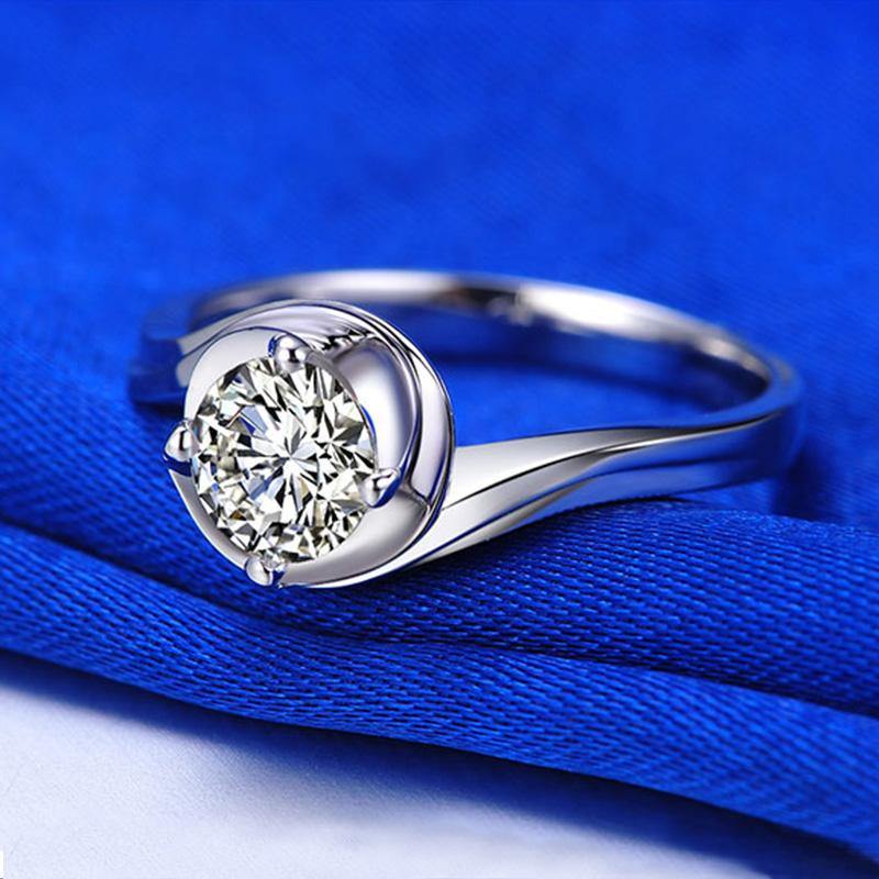 Moissanite flower bud sterling silver wedding ring - ReadYourHeart,RRL-M29A
