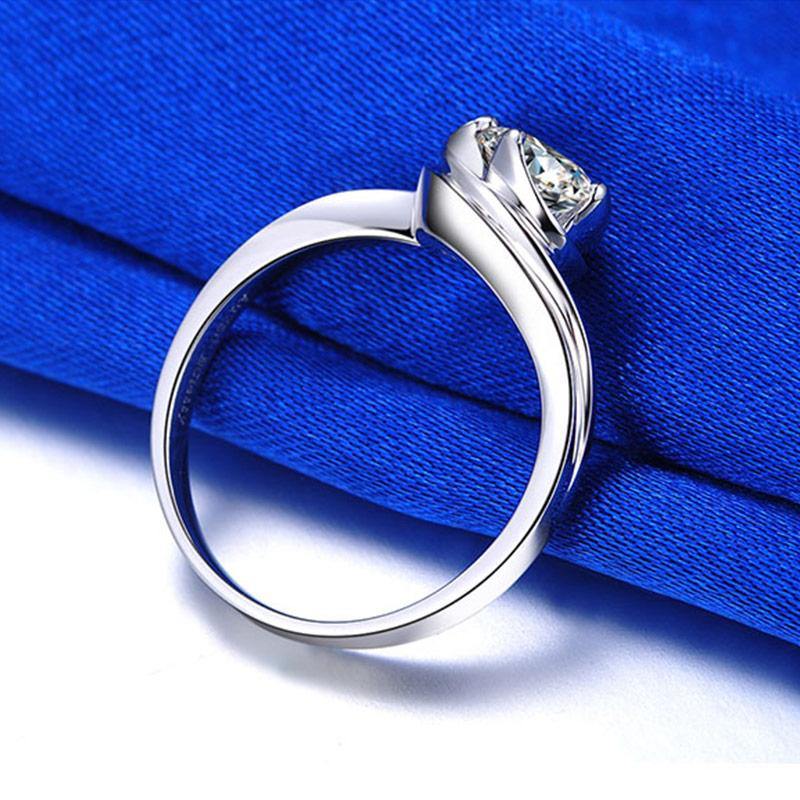 Moissanite flower bud sterling silver wedding ring - ReadYourHeart,RRL-M29A