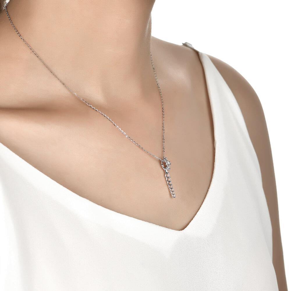 Moissanite Series Luxury Sterling Silver Necklace - ReadYourHeart