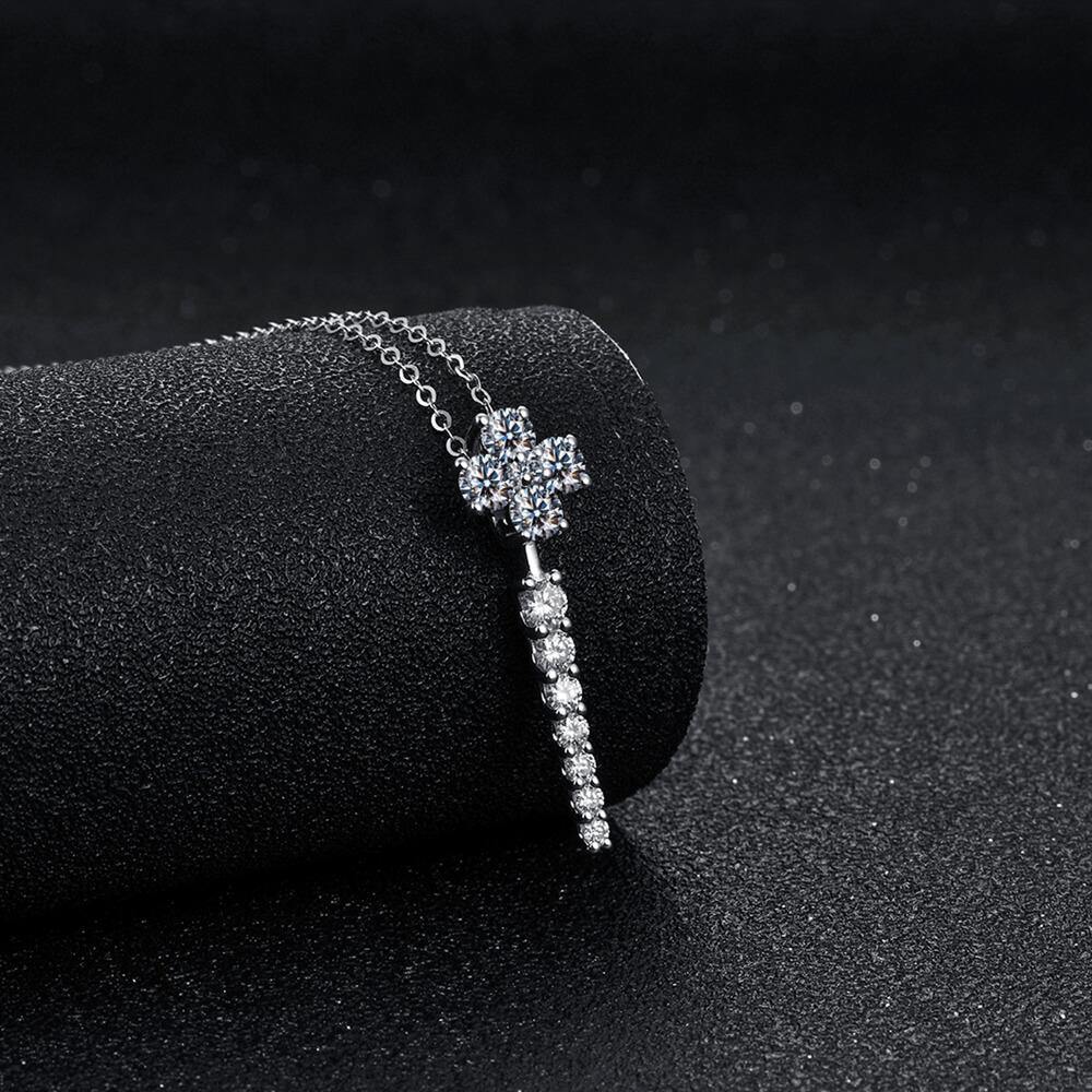 Moissanite Series Luxury Sterling Silver Necklace - ReadYourHeart