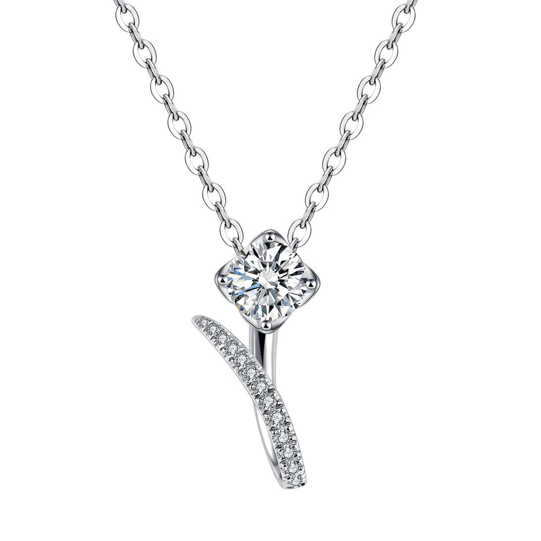 Moissanite Series Luxury Sterling Silver Necklace - ReadYourHeart