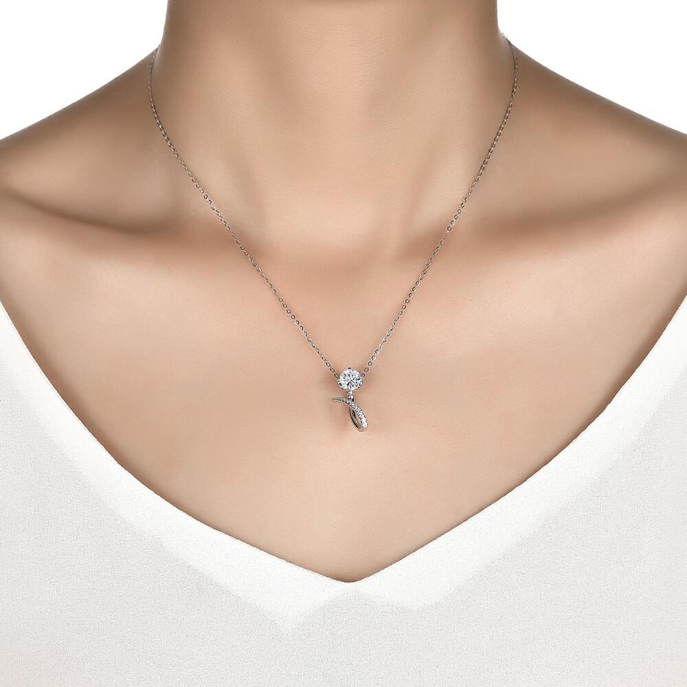 Moissanite Series Luxury Sterling Silver Necklace - ReadYourHeart