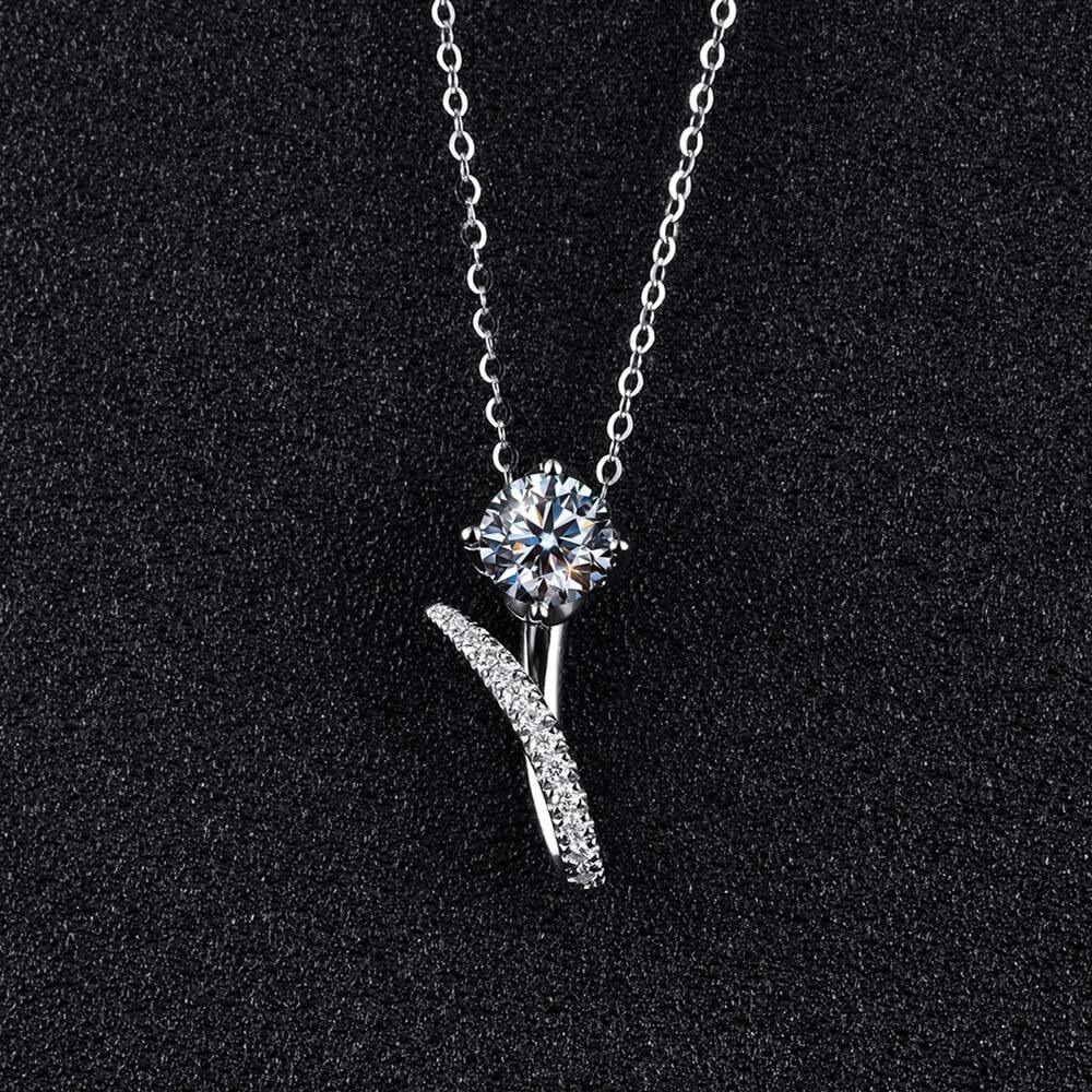Moissanite Series Luxury Sterling Silver Necklace - ReadYourHeart
