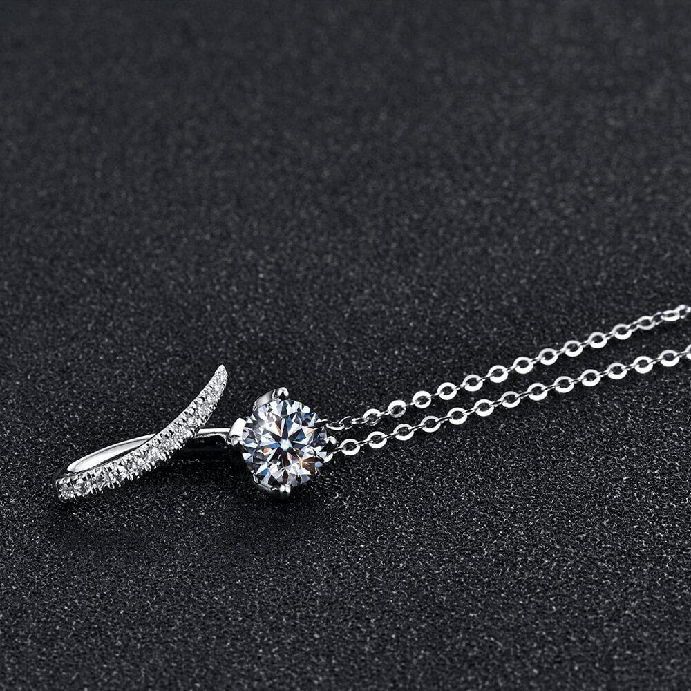 Moissanite Series Luxury Sterling Silver Necklace - ReadYourHeart