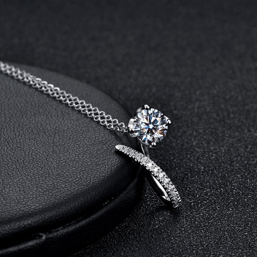 Moissanite Series Luxury Sterling Silver Necklace - ReadYourHeart