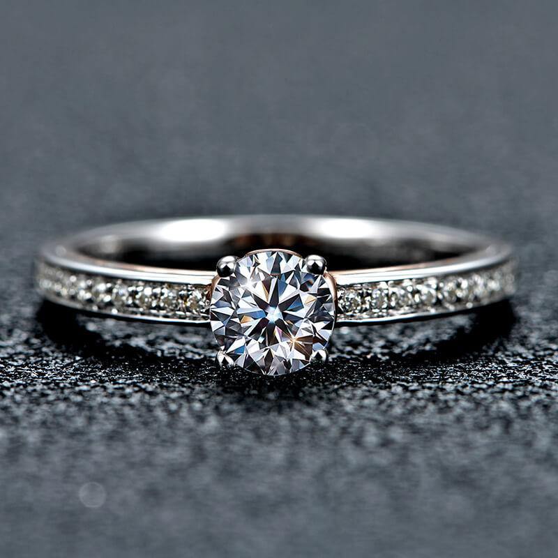 Moissanite Series Luxury Sterling Silver Ring - ReadYourHeart
