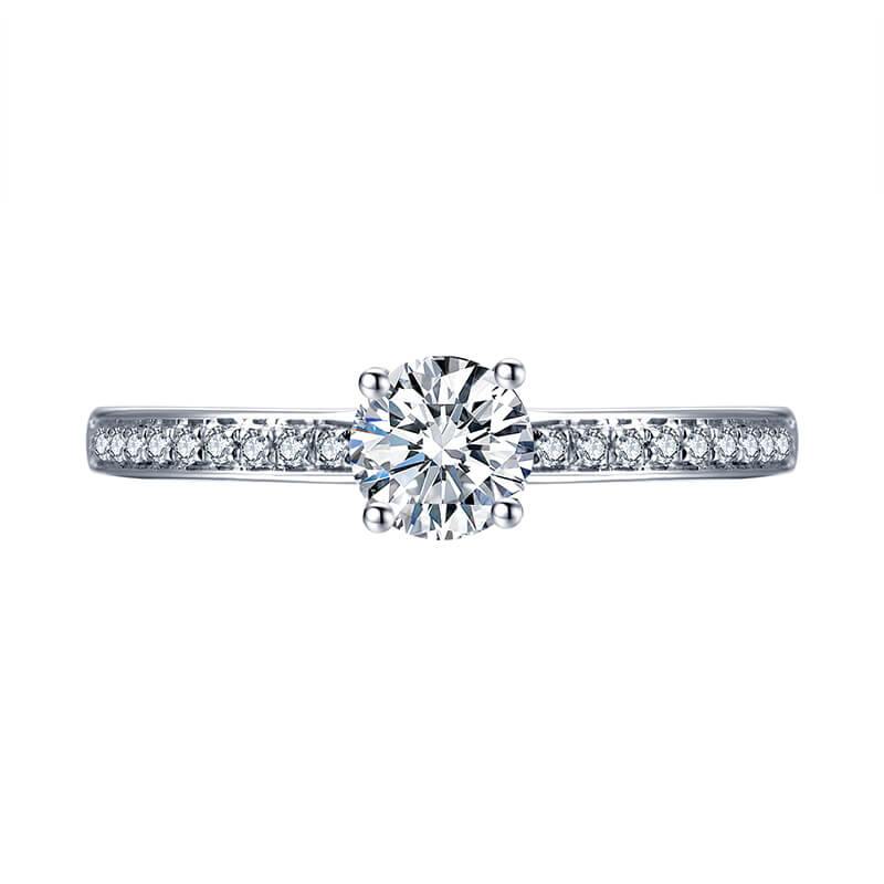 Moissanite Series Luxury Sterling Silver Ring - ReadYourHeart,RRL-2602B
