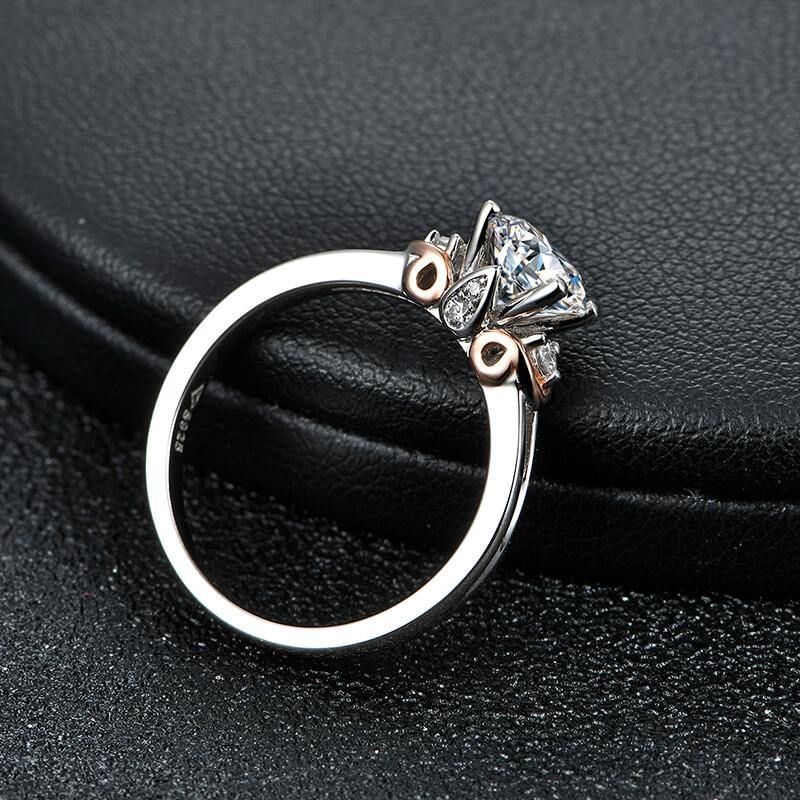 Moissanite Series Luxury Sterling Silver Ring - ReadYourHeart- 1CT, 2CT,RRL-2405A,RRL-2405D