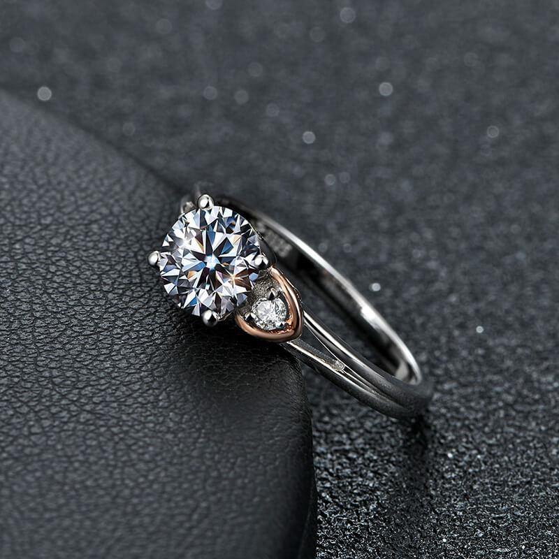 Moissanite Series Luxury Sterling Silver Ring - ReadYourHeart- 1CT, 2CT,RRL-2405A,RRL-2405D