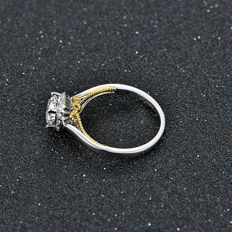 Moissanite Series Luxury Sterling Silver Ring - ReadYourHeart 1CT