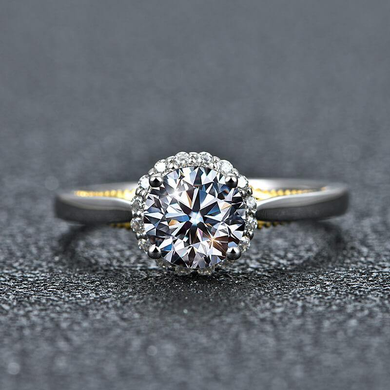 Moissanite Series Luxury Sterling Silver Ring - ReadYourHeart, 1CT