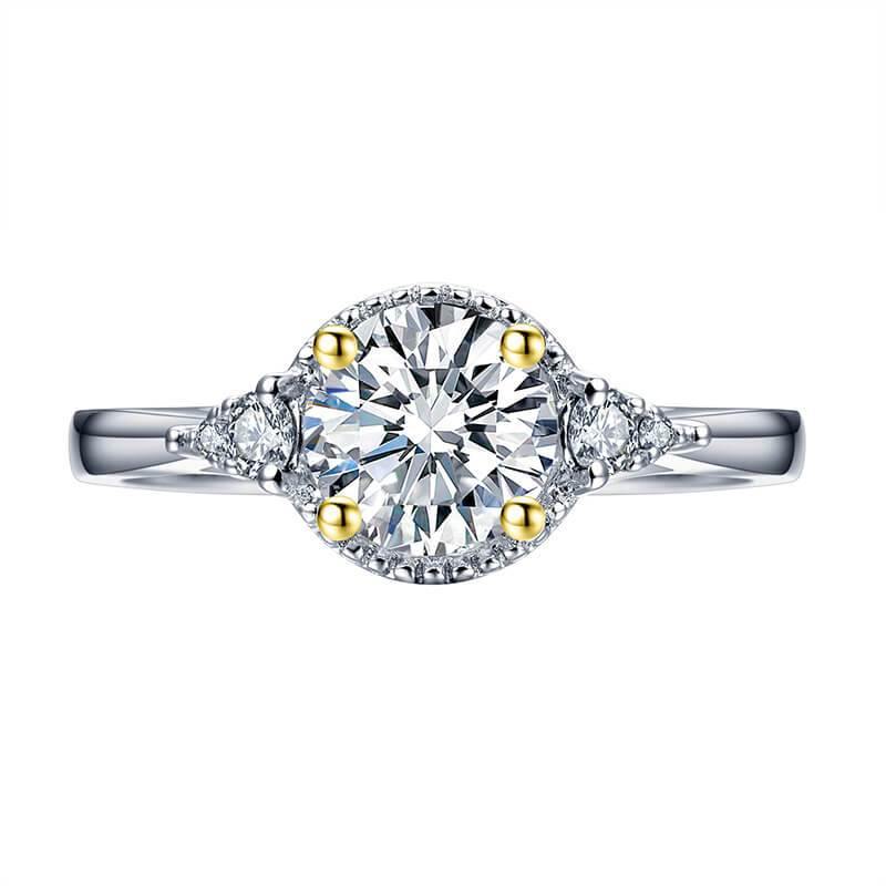 Moissanite Series Luxury Sterling Silver Ring - ReadYourHeart,RRL-3003A,RRL-3003D