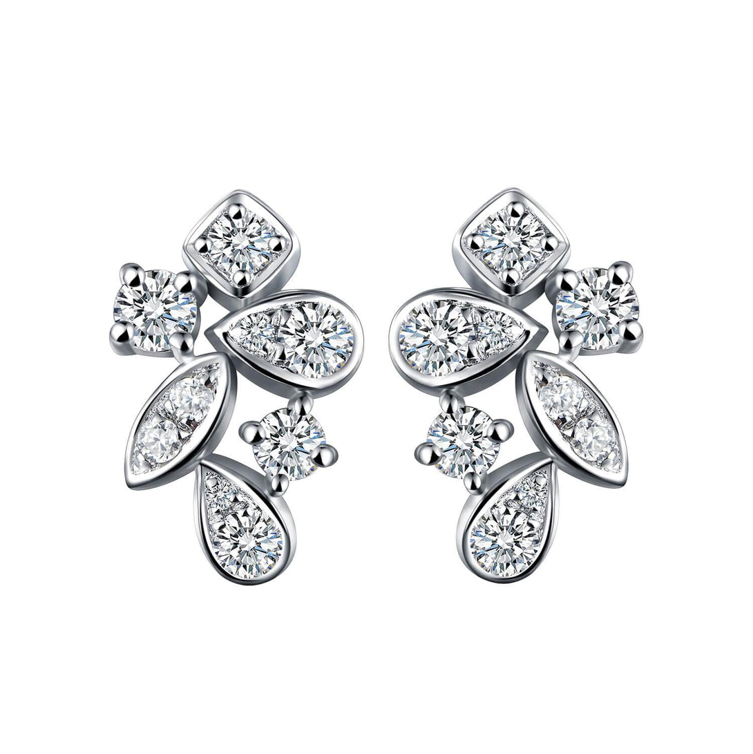 Moissanite Series Luxury Sterling Silver Stud Earrings - ReadYourHeart