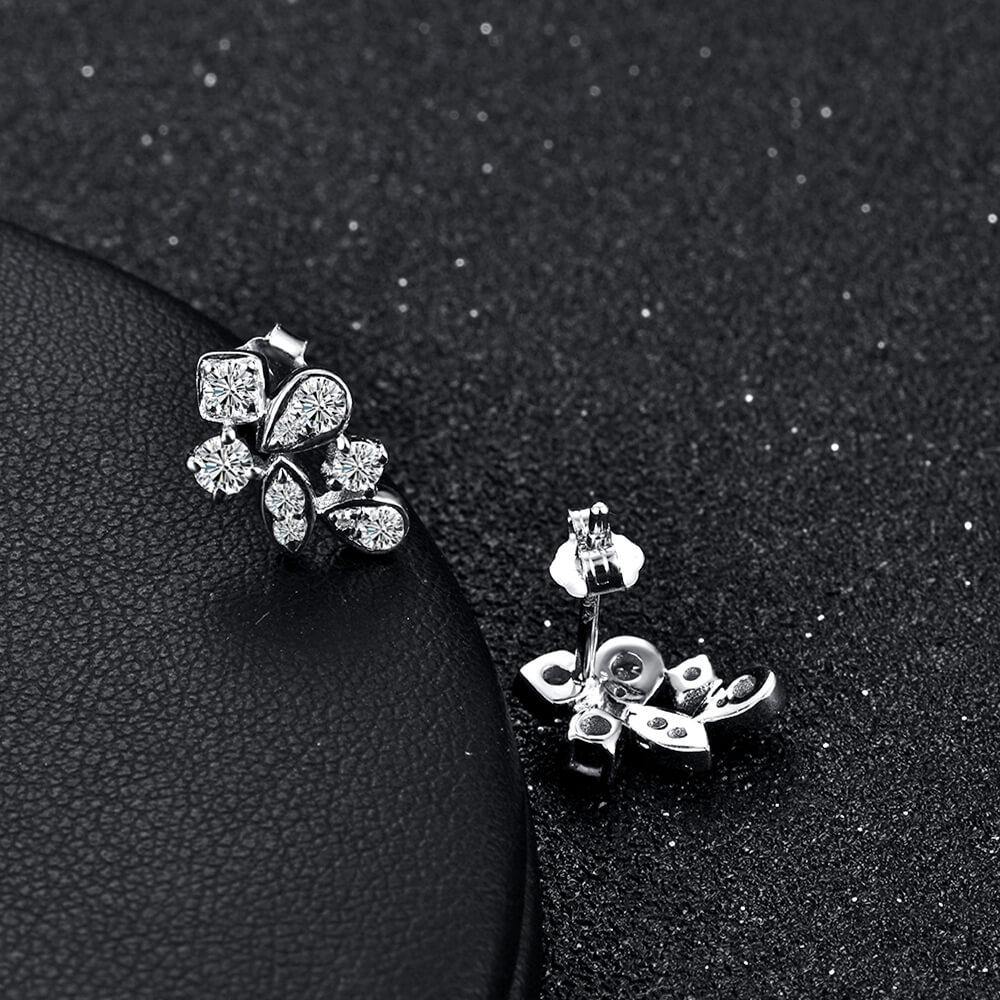 Moissanite Series Luxury Sterling Silver Stud Earrings - ReadYourHeart