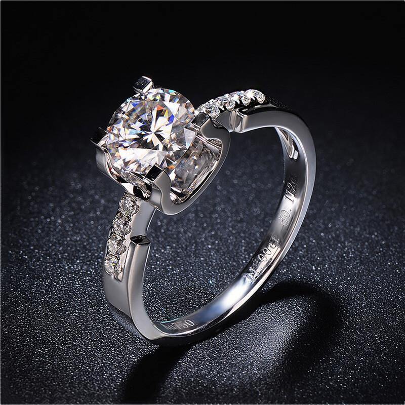 Round Moissanite Fashion Bull Head Sterling Silver Wedding Ring - ReadYourHeart,RRL-10015B,RRL-10015C