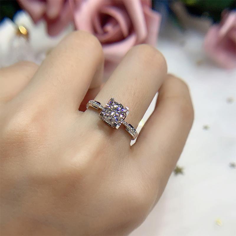 Round Moissanite Fashion Bull Head Sterling Silver Wedding Ring - ReadYourHeart,RRL-10015B,RRL-10015C