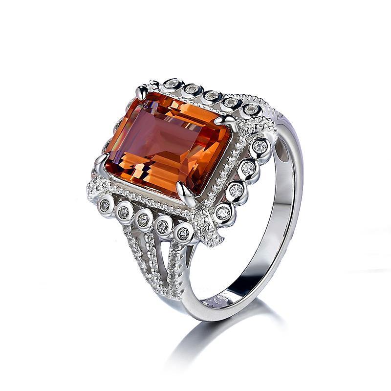 gem stone square diaspore sterling silver ring - ReadYourHeart