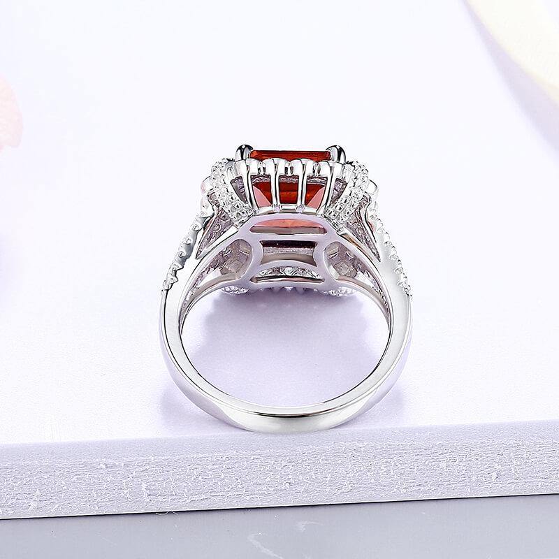 gem stone square diaspore sterling silver ring - ReadYourHeart,RRL-LTR19112601S-ZTN