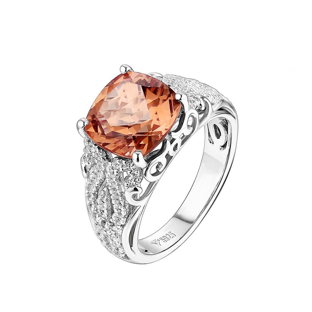 luxury square Gem diaspore sterling silver ring - ReadYourHeart