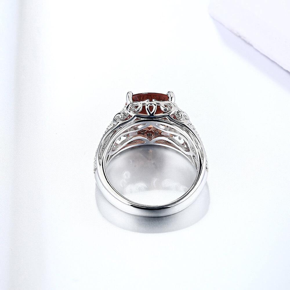 luxury square Gem diaspore sterling silver ring - ReadYourHeart,RRL-LTR19092001-ZTN